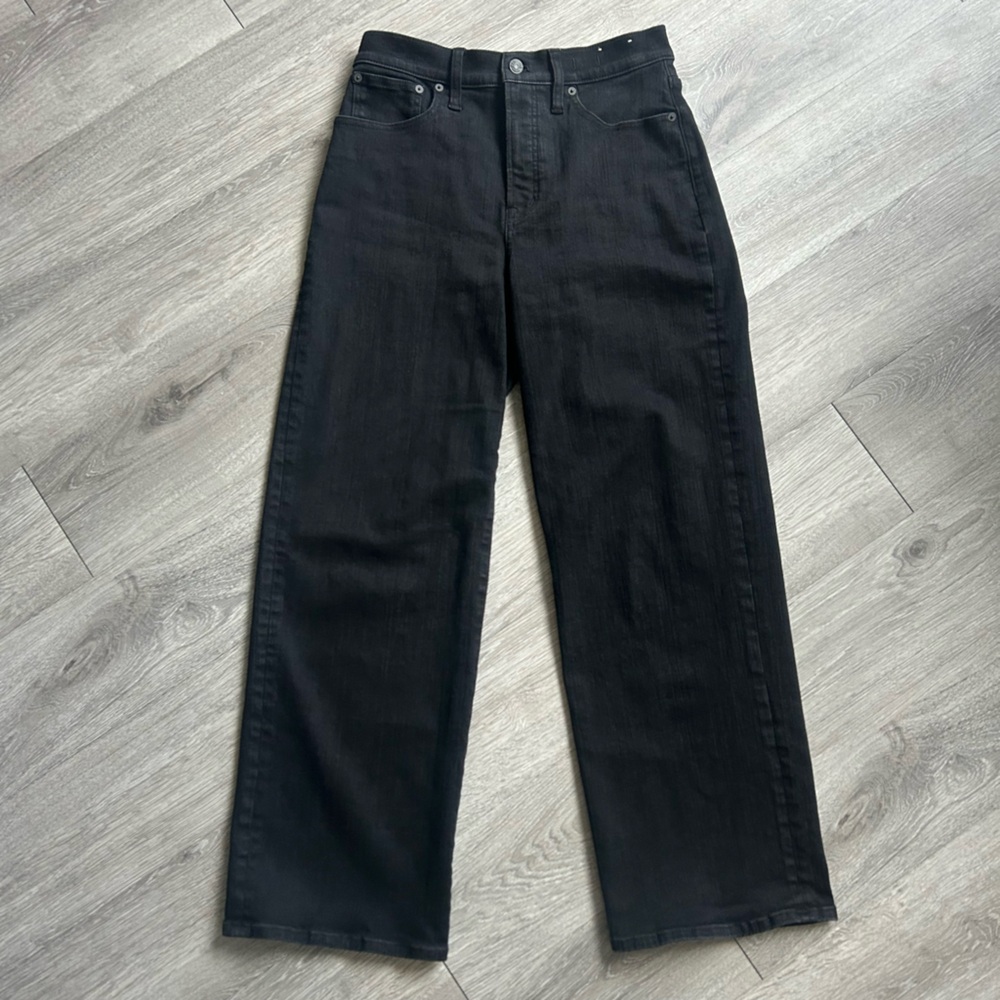Madewell Black The Perfect Vintage Wide Leg Jeans